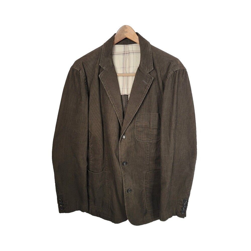 Façonnable Men’s Brown Corduroy Sport Coat Blazer Jacket Size L